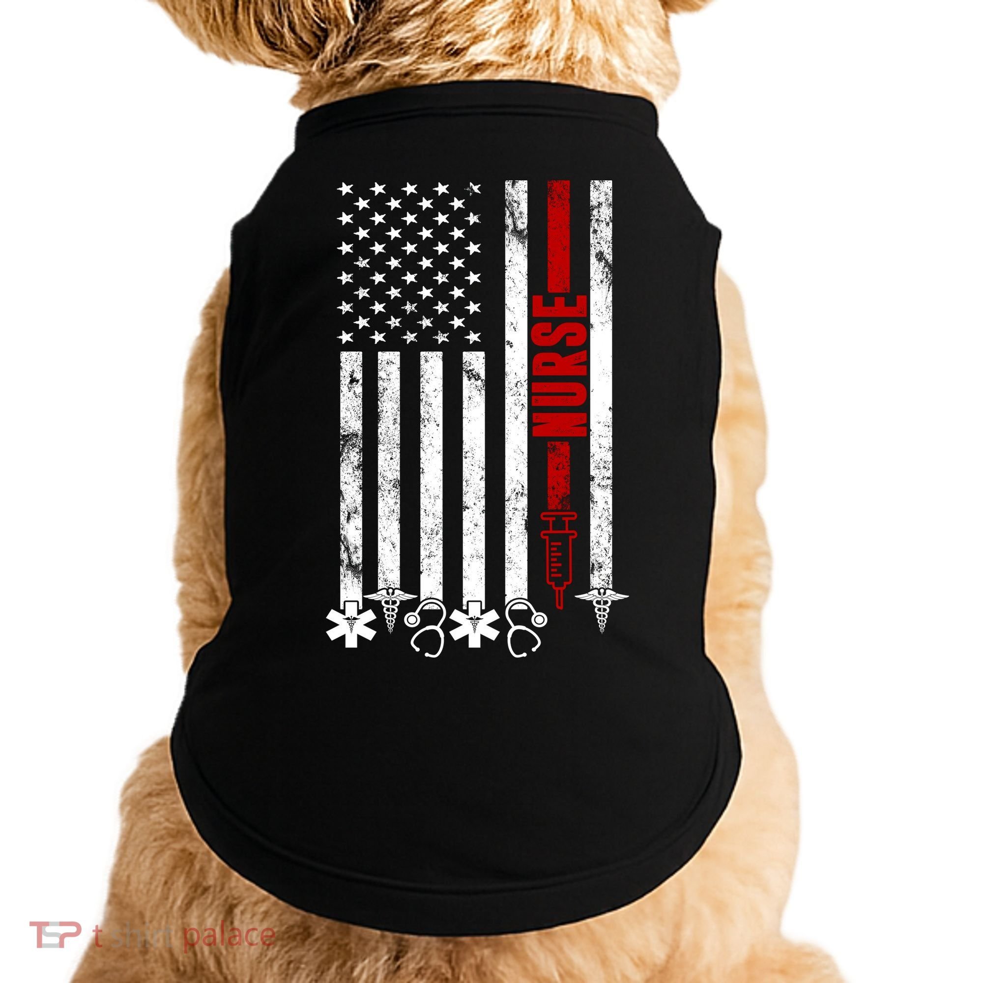 American Nurse Flag RN Nurse Doggie Tank