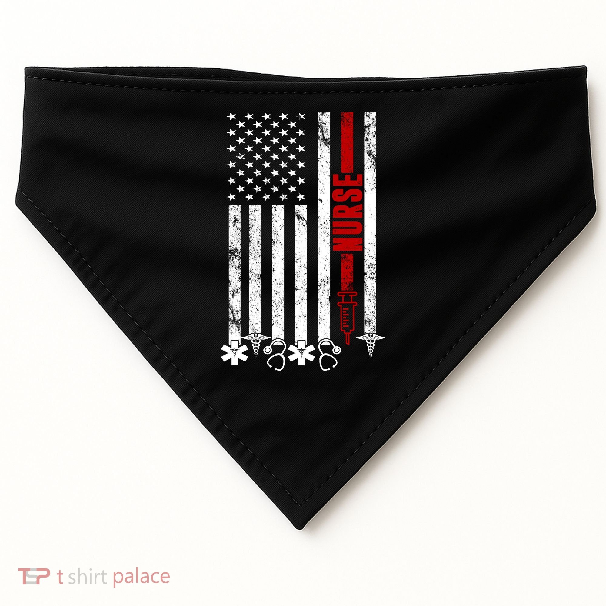 American Nurse Flag RN Nurse USA-Made Doggie Bandana
