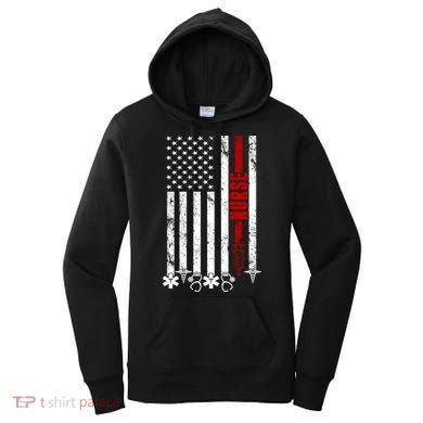 American Nurse Flag RN Nurse Women's Hoodie