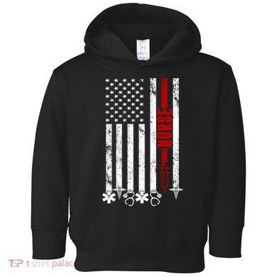 American Nurse Flag RN Nurse Toddler Hoodie