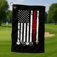 American Nurse Flag RN Nurse Golf Towel thumb 1