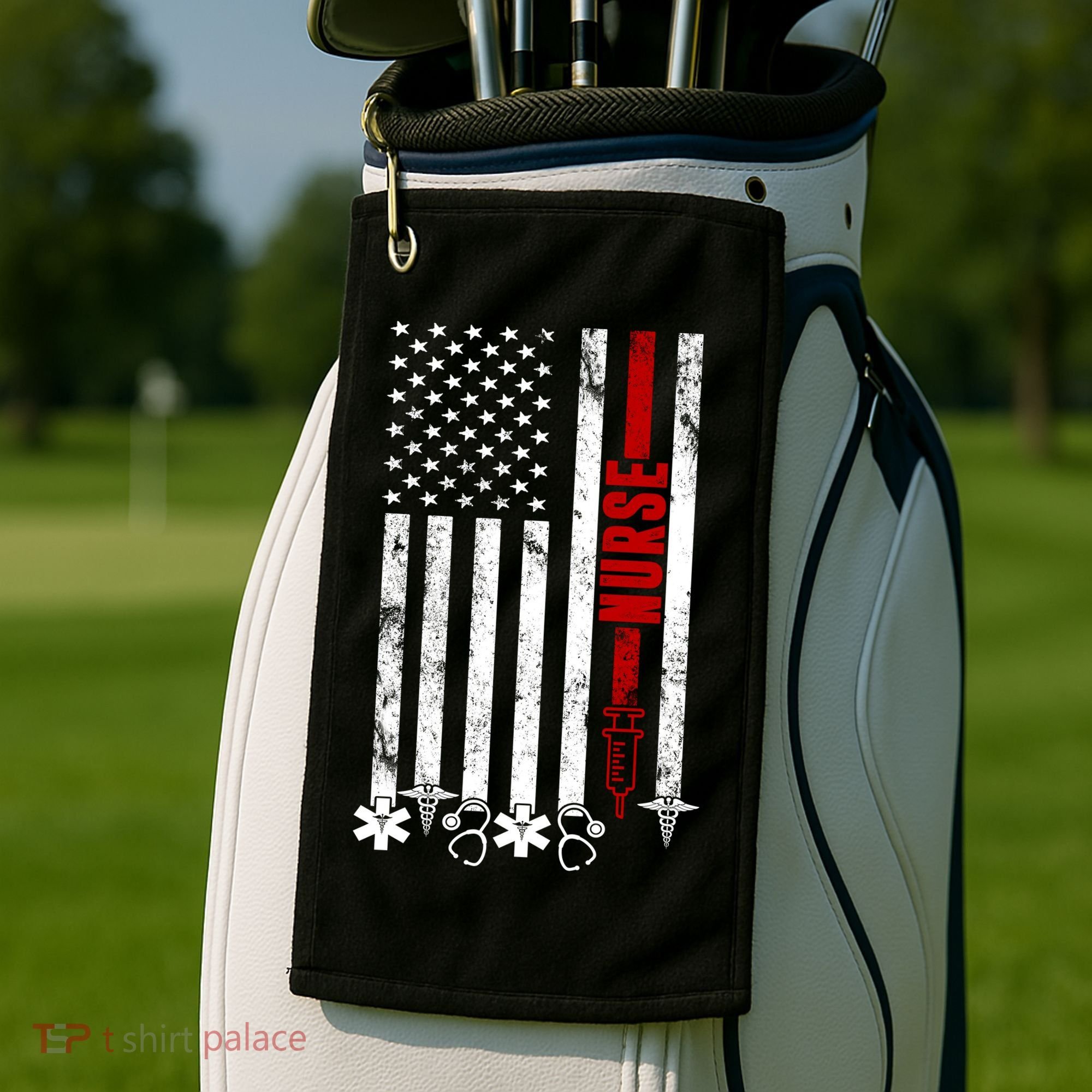 American Nurse Flag RN Nurse Golf Towel
