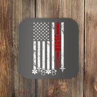 American Nurse Flag RN Nurse Coaster thumb 0