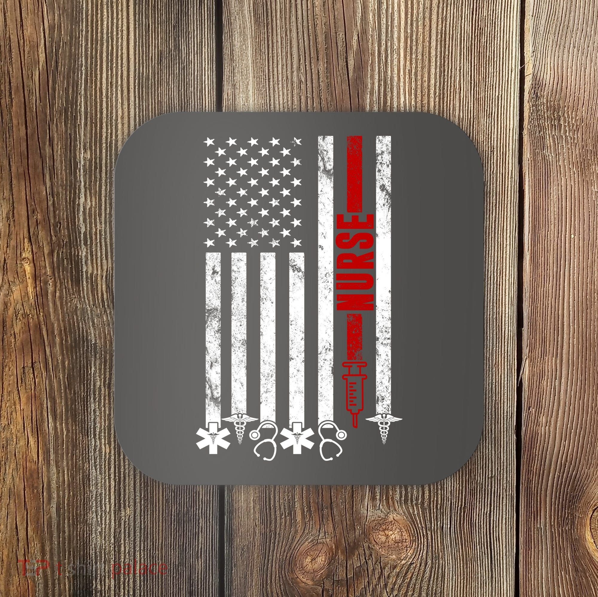 American Nurse Flag RN Nurse Coaster