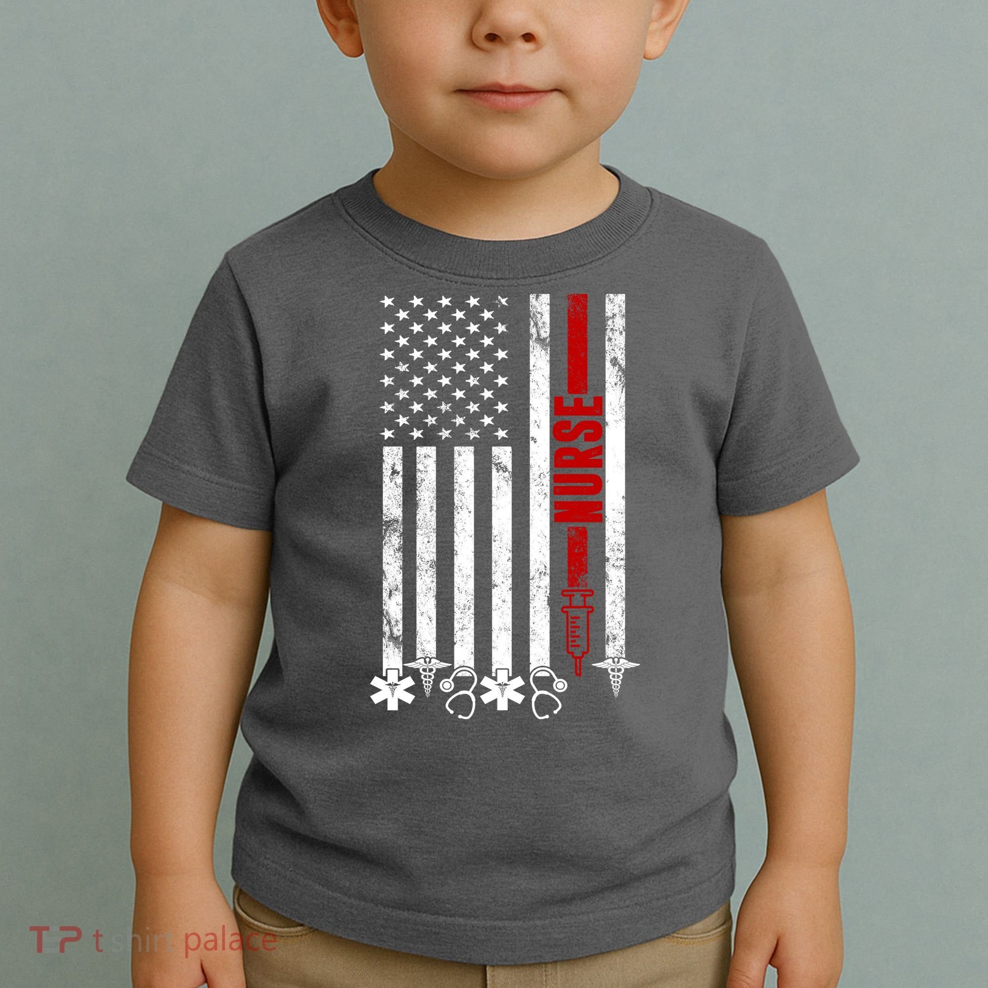 American Nurse Flag RN Nurse Toddler T-Shirt