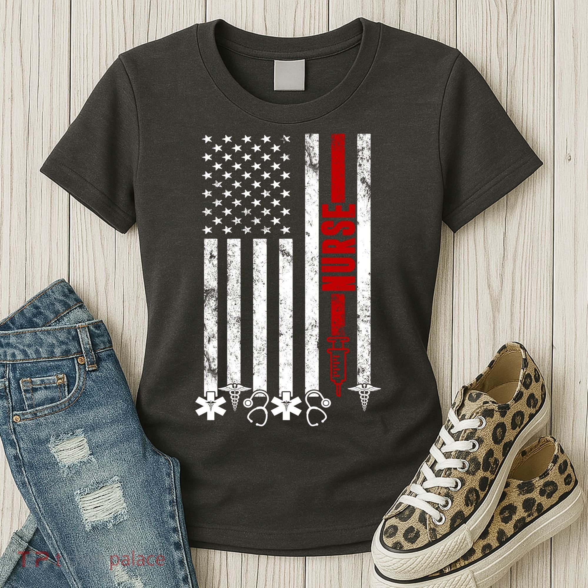 American Nurse Flag RN Nurse Women's T-Shirt