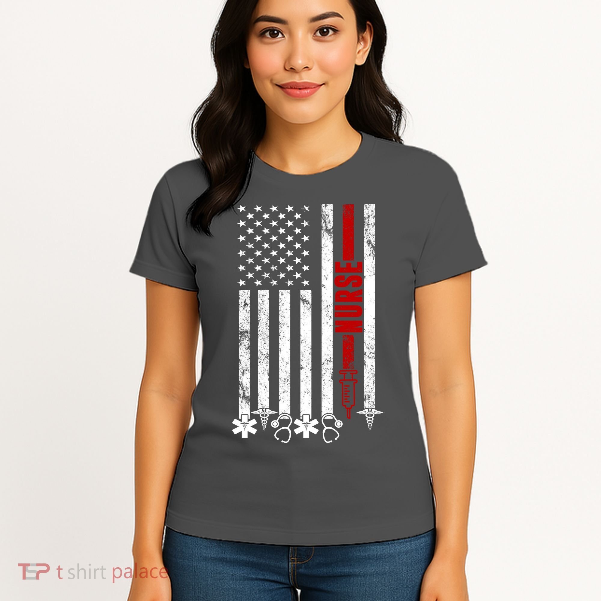 American Nurse Flag RN Nurse Women's T-Shirt