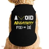 Avoid Negativity Funny Math Pun Equation Doggie Tank thumb 0