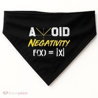 Avoid Negativity Funny Math Pun Equation USA-Made Doggie Bandana thumb 0