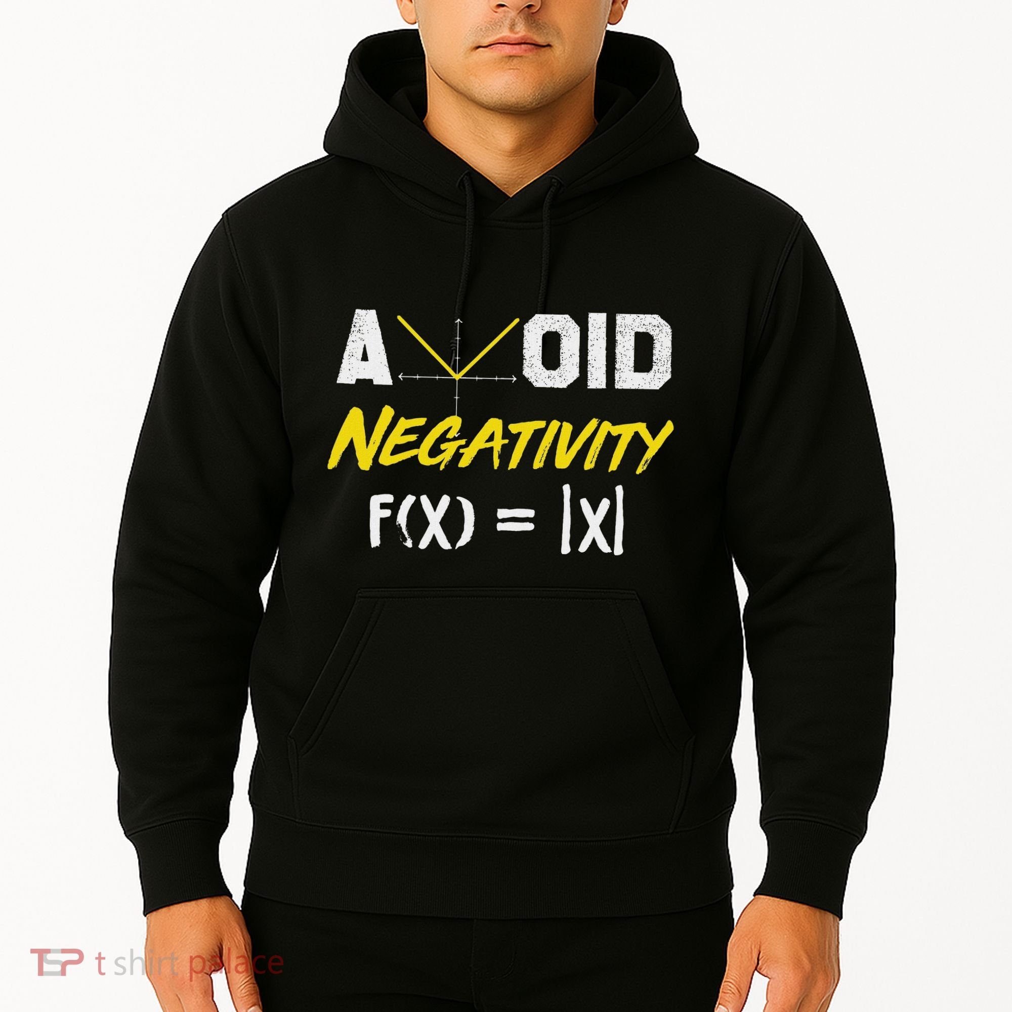 Avoid Negativity Funny Math Pun Equation Hoodie