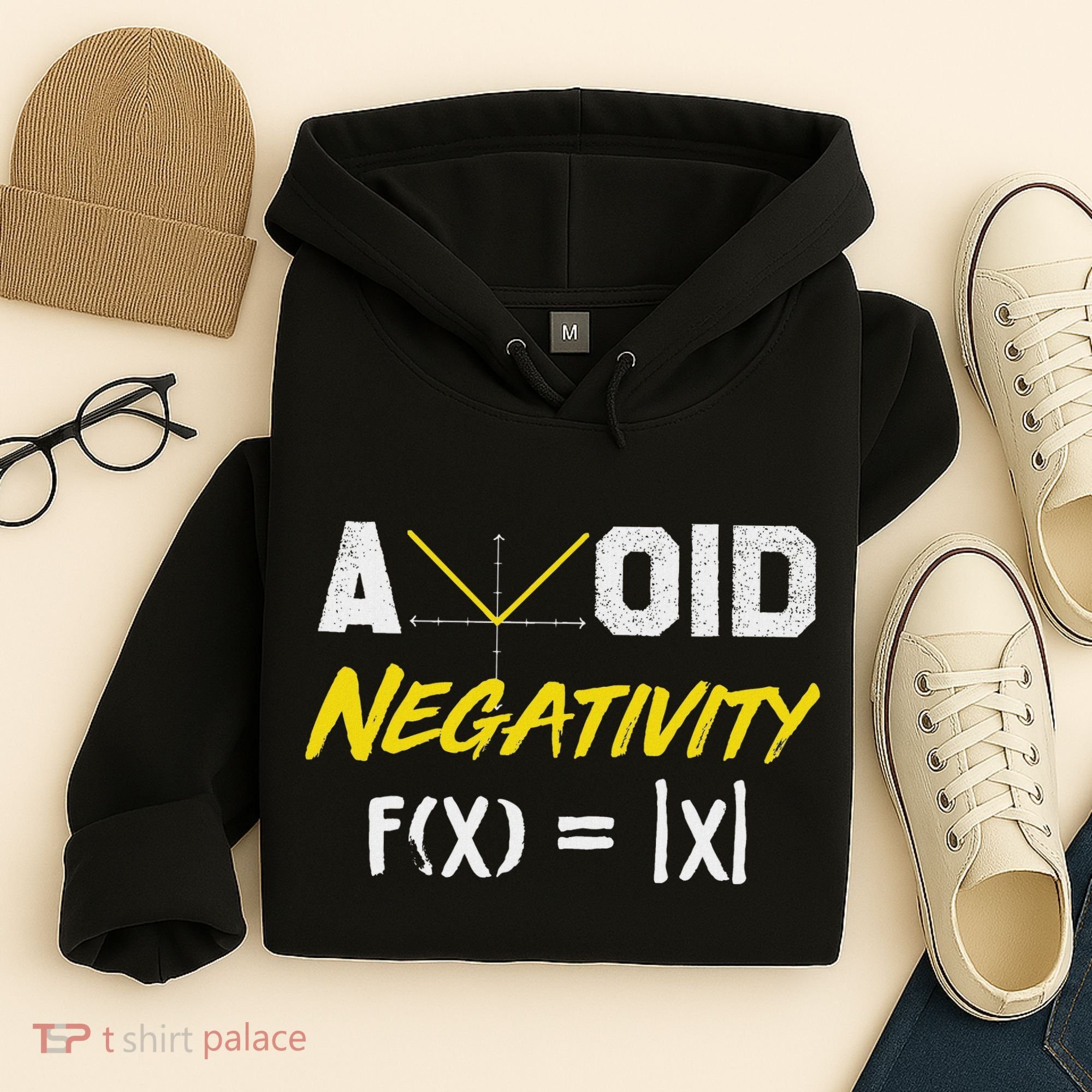 Avoid Negativity Funny Math Pun Equation Hoodie