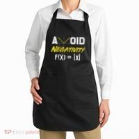 Avoid Negativity Funny Math Pun Equation Apron thumb 2