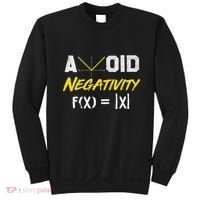 Avoid Negativity Funny Math Pun Equation Sweatshirt thumb 0