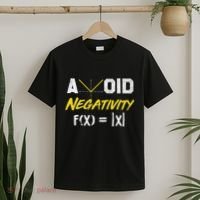 Avoid Negativity Funny Math Pun Equation T-Shirt thumb 2