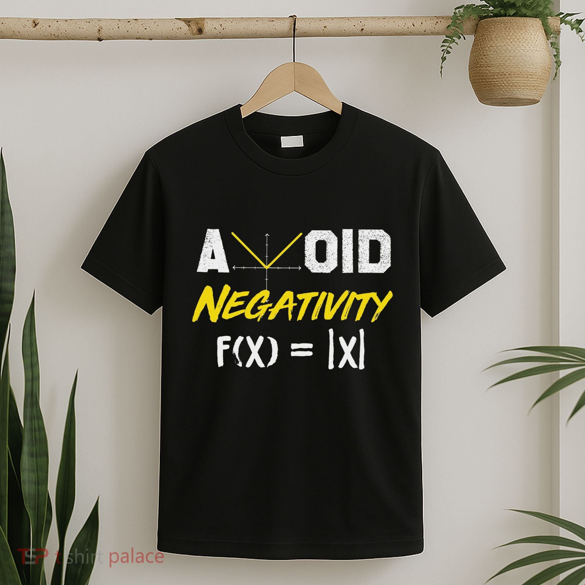 Avoid Negativity Funny Math Pun Equation T-Shirt
