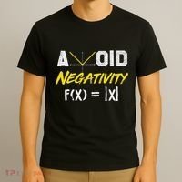Avoid Negativity Funny Math Pun Equation T-Shirt thumb 3