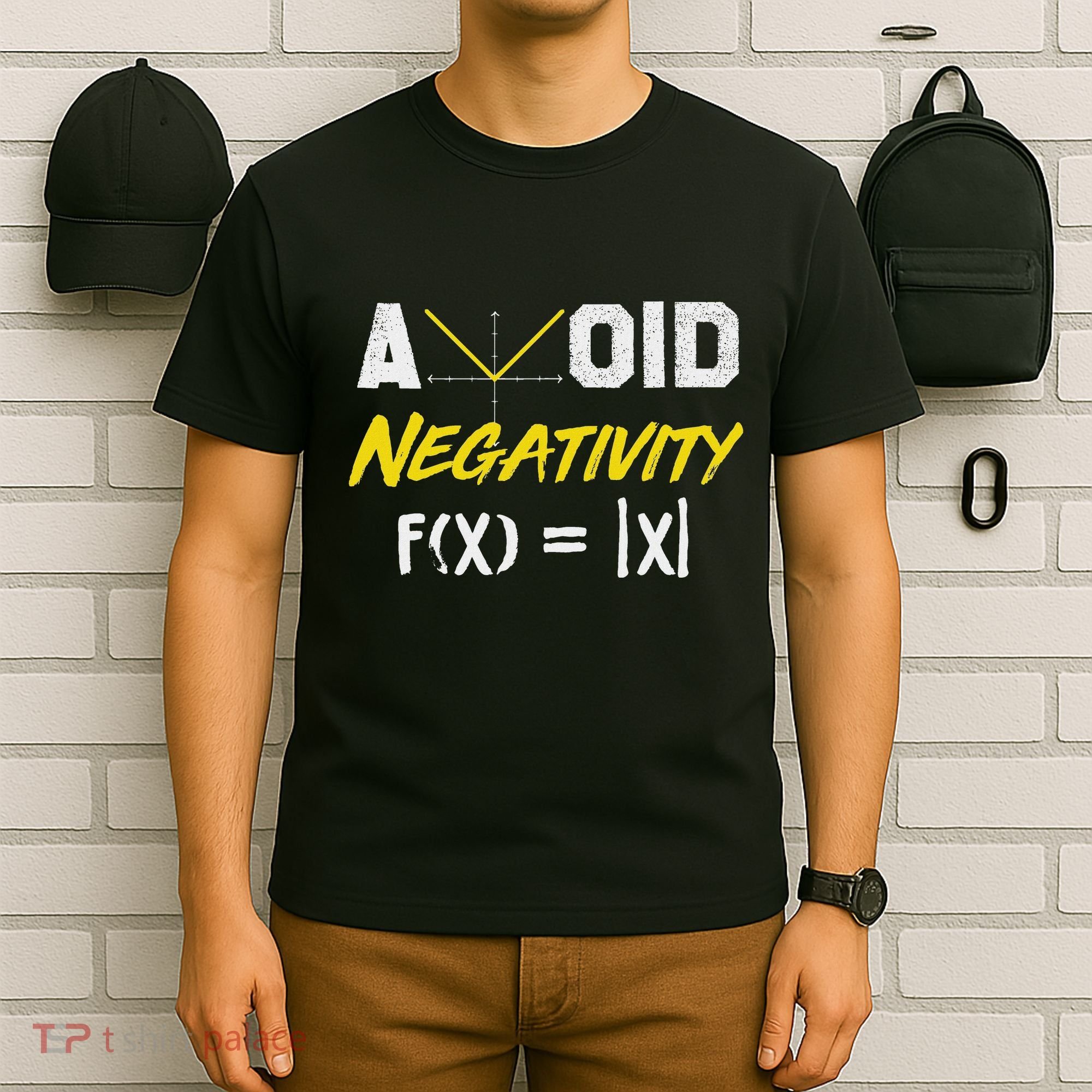 Avoid Negativity Funny Math Pun Equation T-Shirt