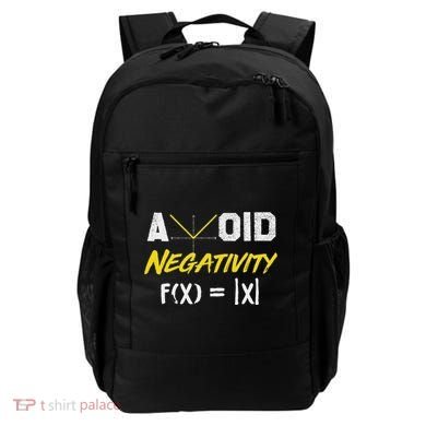 Avoid Negativity Funny Math Pun Equation Backpack