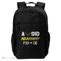 Avoid Negativity Funny Math Pun Equation Backpack thumb 0