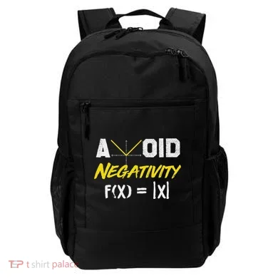 Avoid Negativity Funny Math Pun Equation Backpack
