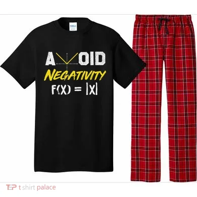 Avoid Negativity Funny Math Pun Equation Pajama Set