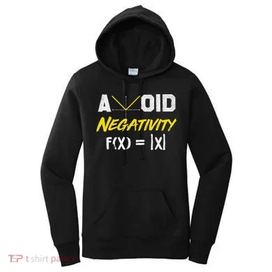 Avoid Negativity Funny Math Pun Equation Women's Hoodie