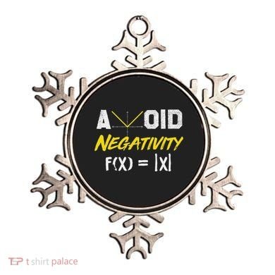 Avoid Negativity Funny Math Pun Equation Ornament