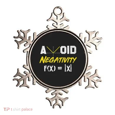 Avoid Negativity Funny Math Pun Equation Ornament