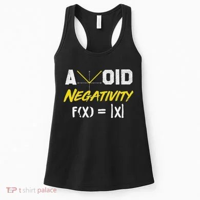 Avoid Negativity Funny Math Pun Equation Women's Tank Top