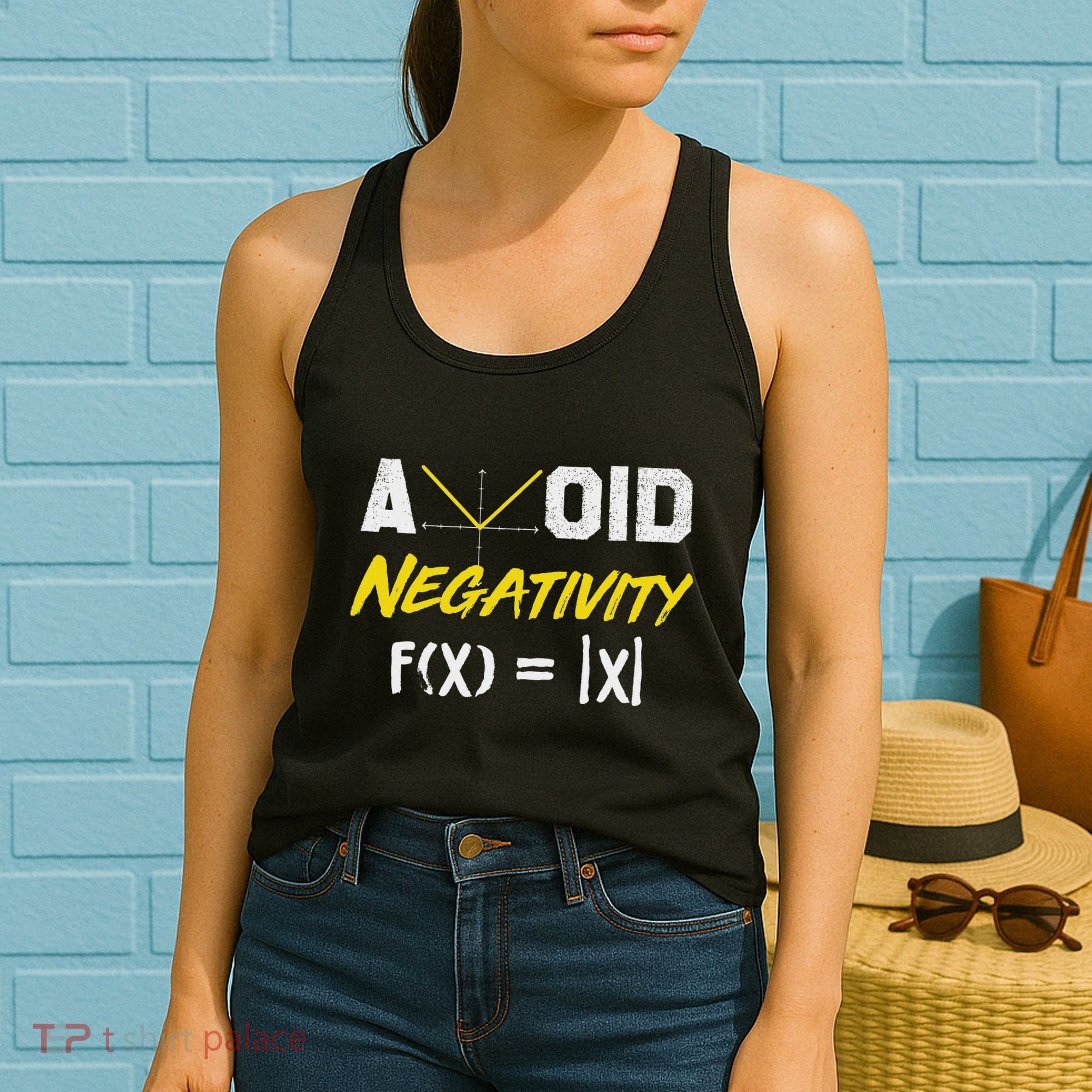 Avoid Negativity Funny Math Pun Equation Women's Tank Top