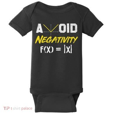 Avoid Negativity Funny Math Pun Equation Baby Bodysuit
