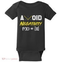 Avoid Negativity Funny Math Pun Equation Baby Bodysuit thumb 0
