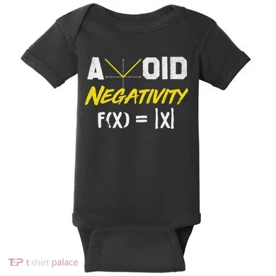 Avoid Negativity Funny Math Pun Equation Baby Bodysuit