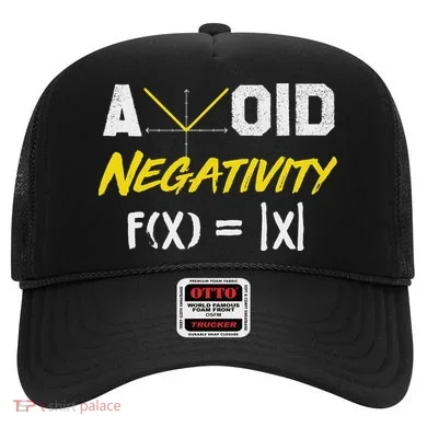 Avoid Negativity Funny Math Pun Equation Hat