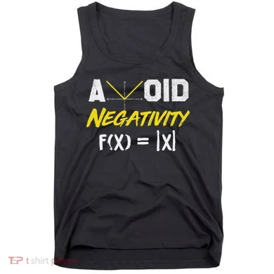 Avoid Negativity Funny Math Pun Equation Tank Top
