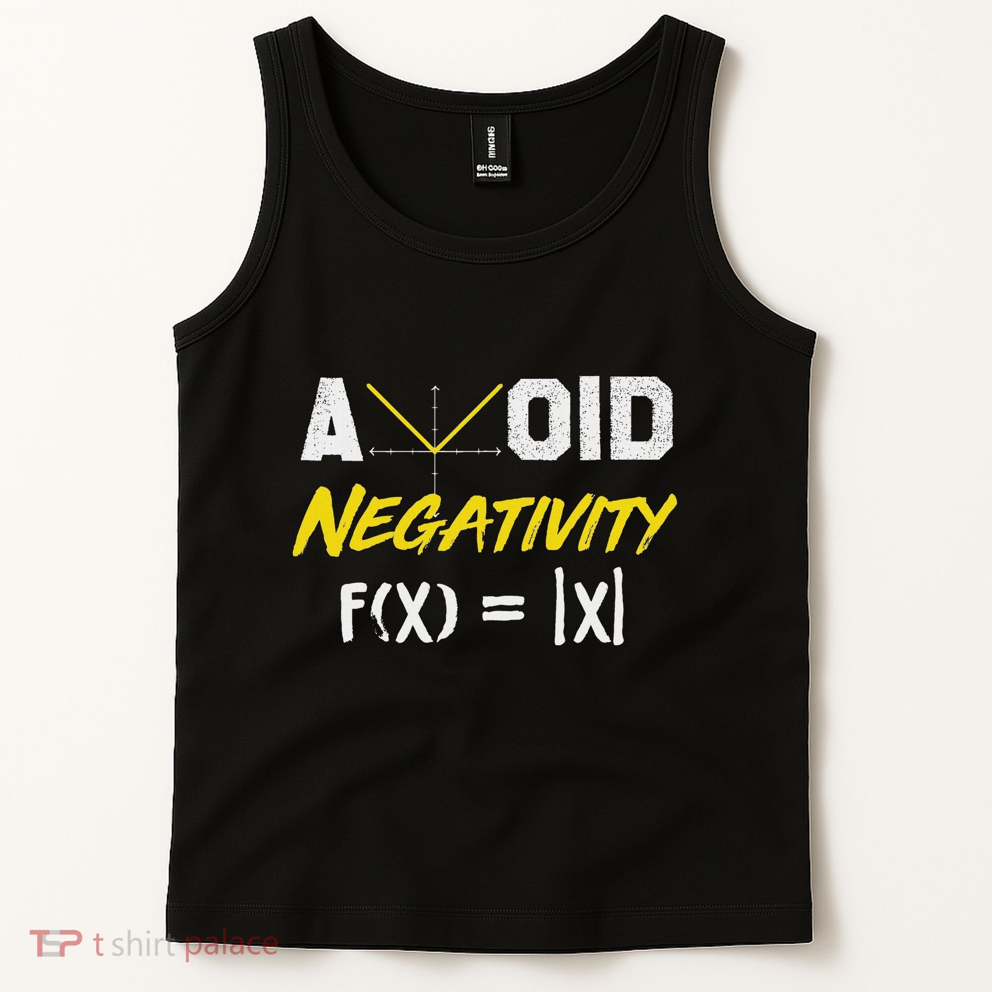 Avoid Negativity Funny Math Pun Equation Tank Top