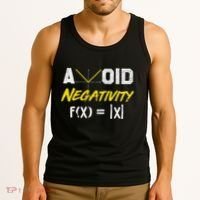Avoid Negativity Funny Math Pun Equation Tank Top thumb 3
