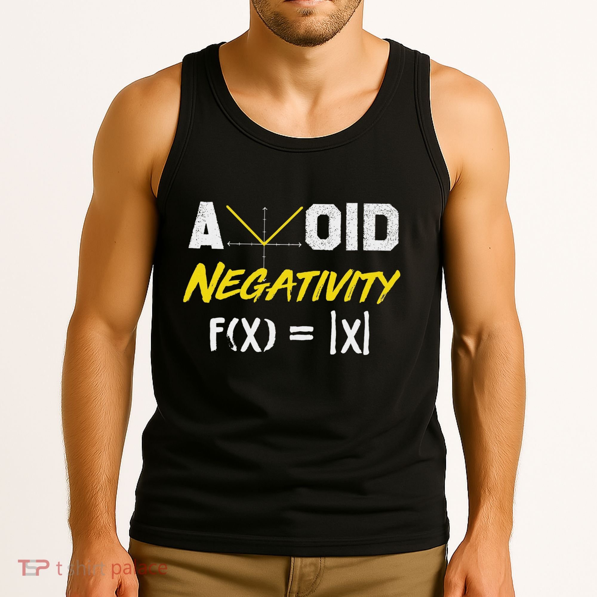 Avoid Negativity Funny Math Pun Equation Tank Top