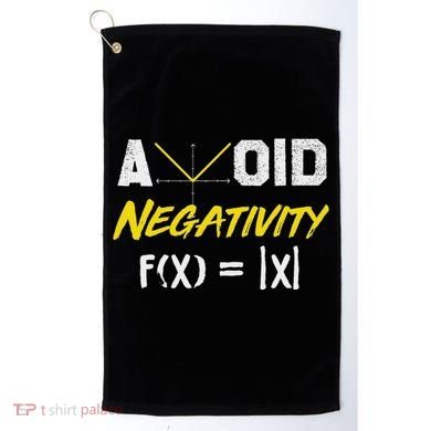 Avoid Negativity Funny Math Pun Equation Golf Towel