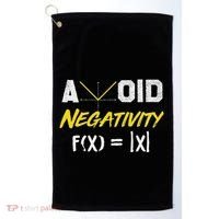 Avoid Negativity Funny Math Pun Equation Golf Towel thumb 0