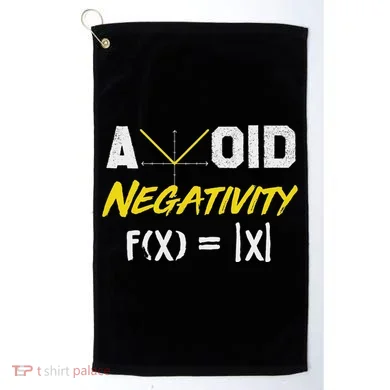 Avoid Negativity Funny Math Pun Equation Golf Towel