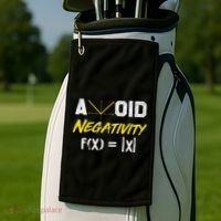 Avoid Negativity Funny Math Pun Equation Golf Towel thumb 2