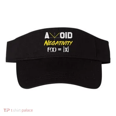 Avoid Negativity Funny Math Pun Equation Visor