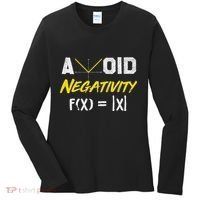 Avoid Negativity Funny Math Pun Equation Women's Long Sleeve Shirt thumb 0