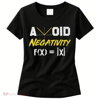 Avoid Negativity Funny Math Pun Equation Women's T-Shirt