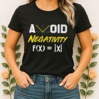 Avoid Negativity Funny Math Pun Equation Women's T-Shirt thumb 2