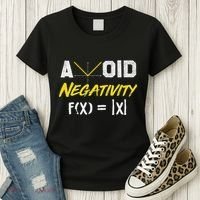 Avoid Negativity Funny Math Pun Equation Women's T-Shirt thumb 3