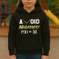 Avoid Negativity Funny Math Pun Equation Kids Hoodie thumb 3