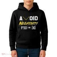 Avoid Negativity Funny Math Pun Equation Kids Hoodie thumb 4