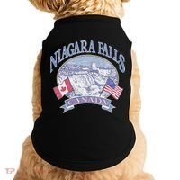 Americana Niagara Falls Scene Canada America Flags Doggie Tank thumb 0